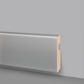 Battiscopa MDF con Riv. Alluminio Satinato 133-A50