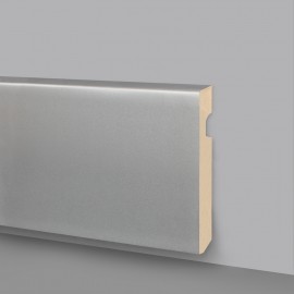 Battiscopa MDF con Riv. Alluminio Satinato 136-A50
